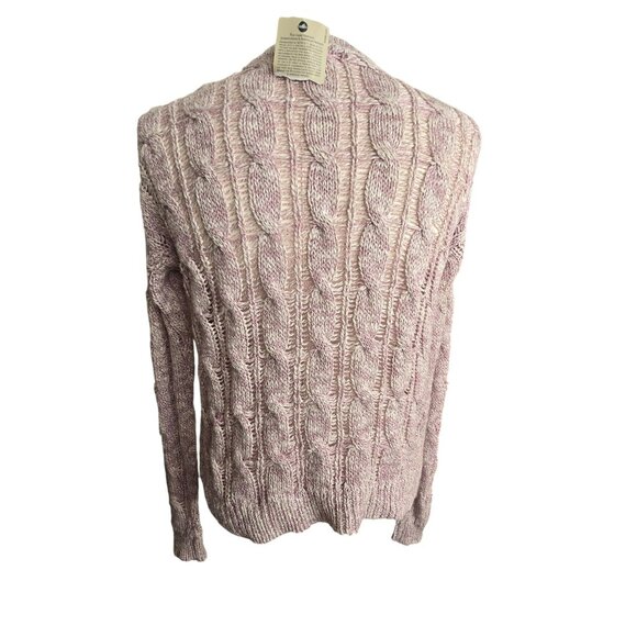G.H. Bass & Co. Womens Purple Cable Knit Sweater Size Small NWT JJ4152 - Picture 4 of 7